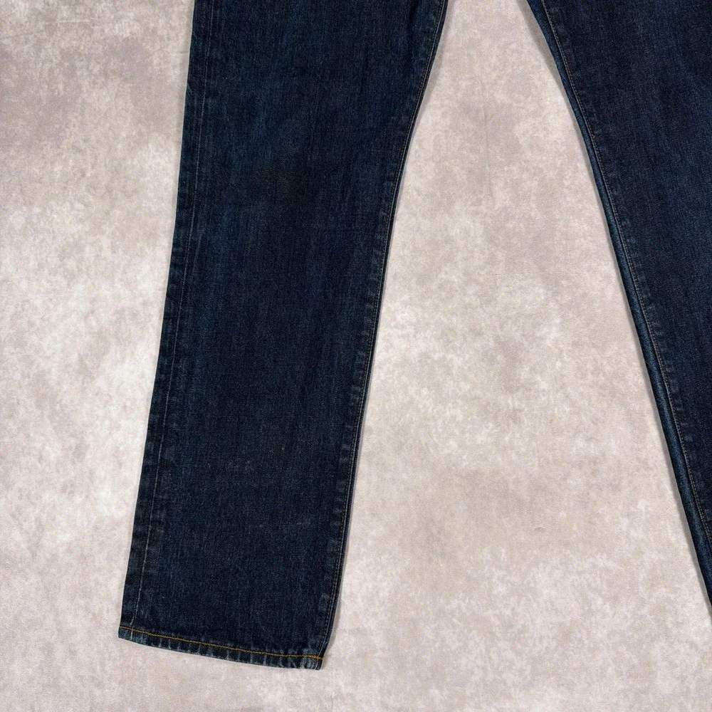 J.Crew 484 Slim‎ Fit Jeans Japanese Kaihara Denim 36x32 Dark Indigo Blue Mens